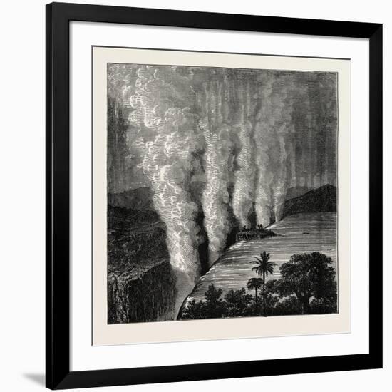 The Victoria Falls of the Zambesi. the Zambezi (Also Spelled Zambeze and Zambesi) Is the Fourth-Lon-null-Framed Giclee Print