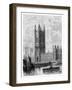 The Victoria Tower and the Houses of Parliament, London, 1900-null-Framed Giclee Print