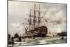 The "Victory" at Portsmouth, Came into Harbour from Last Commission Nov, 1812-Charles Edward Dixon-Mounted Giclee Print