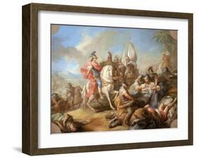 The Victory of Alexander over Porus, c.1738-Carle van Loo-Framed Giclee Print