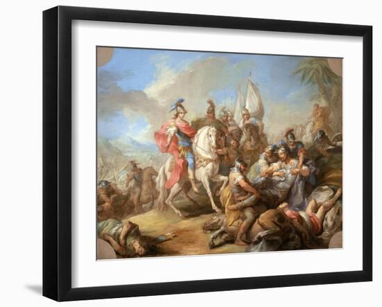 The Victory of Alexander over Porus, c.1738-Carle van Loo-Framed Giclee Print