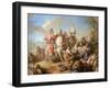 The Victory of Alexander over Porus, c.1738-Carle van Loo-Framed Giclee Print