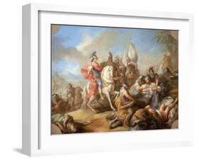 The Victory of Alexander over Porus, c.1738-Carle van Loo-Framed Giclee Print