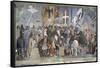 The Victory of Heraclius and the Execution of Chosroes-Piero della Francesca-Framed Stretched Canvas