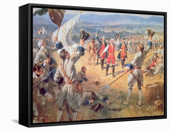 The Victory of Montcalms Troops at Carillon, 1758-Henry Alexander Ogden-Framed Stretched Canvas