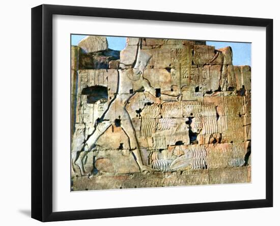 The Victory of Rameses II, Karnak, Egypt, 20th Century-null-Framed Photographic Print