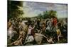 The Victory of Tullus Hostilius Over the Forces of Veii and Fidenae-Guiseppe Cesari-Mounted Giclee Print