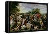 The Victory of Tullus Hostilius Over the Forces of Veii and Fidenae-Guiseppe Cesari-Framed Stretched Canvas