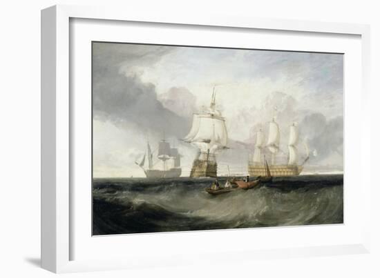 The 'Victory' Returning from Trafalgar, 1806-J. M. W. Turner-Framed Giclee Print