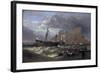 The 'Victory' Towed into Gibraltar, 1854-Clarkson Stanfield-Framed Giclee Print