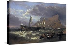 The 'Victory' Towed into Gibraltar, 1854-Clarkson Stanfield-Stretched Canvas