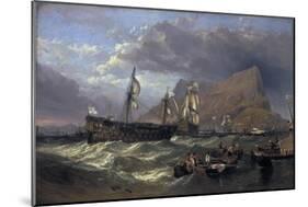 The 'Victory' Towed into Gibraltar, 1854-Clarkson Stanfield-Mounted Giclee Print