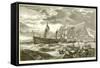 The "Victory" Towed into Gibraltar after the Battle of Trafalgar-null-Framed Stretched Canvas