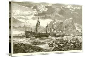 The "Victory" Towed into Gibraltar after the Battle of Trafalgar-null-Stretched Canvas