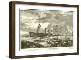 The "Victory" Towed into Gibraltar after the Battle of Trafalgar-null-Framed Giclee Print
