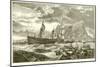 The "Victory" Towed into Gibraltar after the Battle of Trafalgar-null-Mounted Giclee Print
