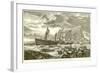 The "Victory" Towed into Gibraltar after the Battle of Trafalgar-null-Framed Giclee Print