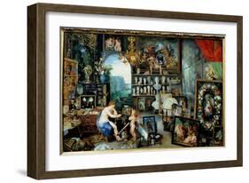 The View. Allegory of the Five Senses, 1617 (Oil on Canvas)-Jan the Elder Brueghel-Framed Giclee Print