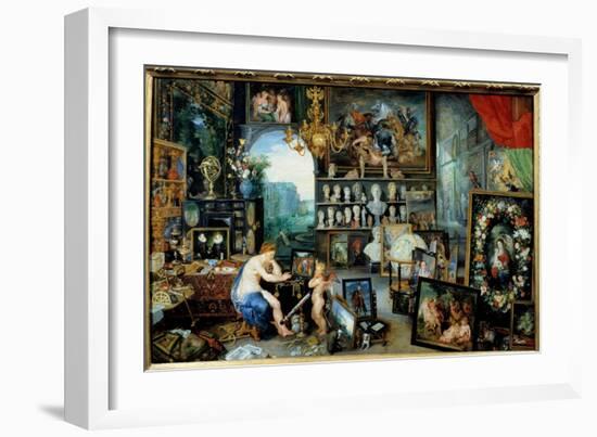 The View. Allegory of the Five Senses, 1617 (Oil on Canvas)-Jan the Elder Brueghel-Framed Giclee Print