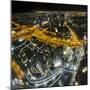 The View At Night From 'At The Top'-Nick Garbutt-Mounted Photographic Print