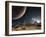 The View from a Hypothetical Moon in Orbit-Stocktrek Images-Framed Photographic Print