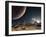 The View from a Hypothetical Moon in Orbit-Stocktrek Images-Framed Photographic Print