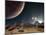 The View from a Hypothetical Moon in Orbit-Stocktrek Images-Mounted Photographic Print