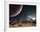 The View from a Hypothetical Moon in Orbit-Stocktrek Images-Framed Photographic Print