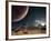 The View from a Hypothetical Moon in Orbit-Stocktrek Images-Framed Photographic Print