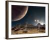 The View from a Hypothetical Moon in Orbit-Stocktrek Images-Framed Photographic Print