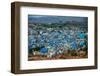 The View from Mehrangarh Fort of the Blue Rooftops in Jodhpur, the Blue City, Rajasthan-Laura Grier-Framed Photographic Print