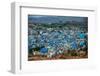 The View from Mehrangarh Fort of the Blue Rooftops in Jodhpur, the Blue City, Rajasthan-Laura Grier-Framed Photographic Print