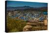 The View from Mehrangarh Fort of the Blue Rooftops in Jodhpur, the Blue City, Rajasthan-Laura Grier-Stretched Canvas