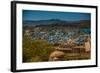 The View from Mehrangarh Fort of the Blue Rooftops in Jodhpur, the Blue City, Rajasthan-Laura Grier-Framed Photographic Print