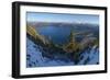 The view from Mt. Fahrenberg-Kopf towards lake Walchensee and Karwendel, Germany-Martin Zwick-Framed Photographic Print