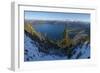 The view from Mt. Fahrenberg-Kopf towards lake Walchensee and Karwendel, Germany-Martin Zwick-Framed Photographic Print