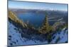 The view from Mt. Fahrenberg-Kopf towards lake Walchensee and Karwendel, Germany-Martin Zwick-Mounted Photographic Print