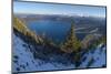 The view from Mt. Fahrenberg-Kopf towards lake Walchensee and Karwendel, Germany-Martin Zwick-Mounted Photographic Print