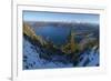 The view from Mt. Fahrenberg-Kopf towards lake Walchensee and Karwendel, Germany-Martin Zwick-Framed Photographic Print