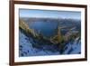 The view from Mt. Fahrenberg-Kopf towards lake Walchensee and Karwendel, Germany-Martin Zwick-Framed Photographic Print