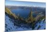 The view from Mt. Fahrenberg-Kopf towards lake Walchensee and Karwendel, Germany-Martin Zwick-Mounted Photographic Print