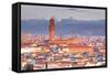 The View from Piazzale Michelangelo over to the Historic City of Florence-Julian-Framed Stretched Canvas