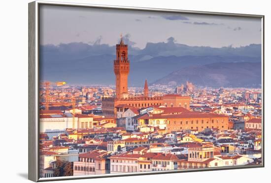 The View from Piazzale Michelangelo over to the Historic City of Florence-Julian-Framed Photographic Print