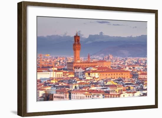 The View from Piazzale Michelangelo over to the Historic City of Florence-Julian-Framed Photographic Print