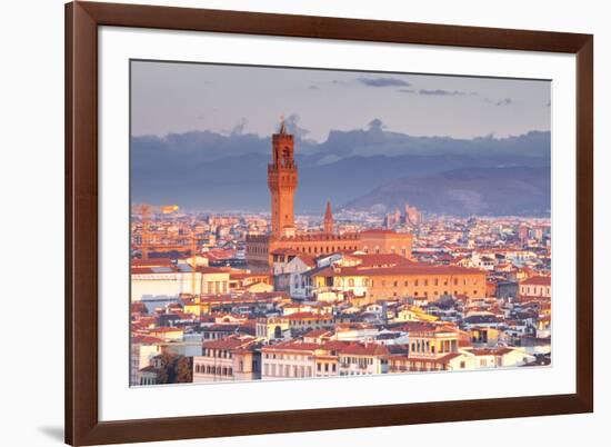 The View from Piazzale Michelangelo over to the Historic City of Florence-Julian-Framed Photographic Print