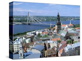 The View from St Peters Spire, Riga, Latvia-Peter Thompson-Stretched Canvas