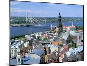 The View from St Peters Spire, Riga, Latvia-Peter Thompson-Mounted Photographic Print