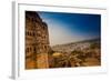 The View from the Main Courtyard of Mehrangarh Fort Towering over the Blue Rooftops in Jodhpur-Laura Grier-Framed Photographic Print