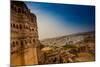 The View from the Main Courtyard of Mehrangarh Fort Towering over the Blue Rooftops in Jodhpur-Laura Grier-Mounted Photographic Print