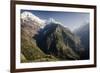 The View from Upper-Chomrong, around 2210M-Andrew Taylor-Framed Photographic Print